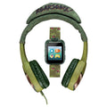Kids Headphones and Smartwatch Set - Green Rex Roarsome Print