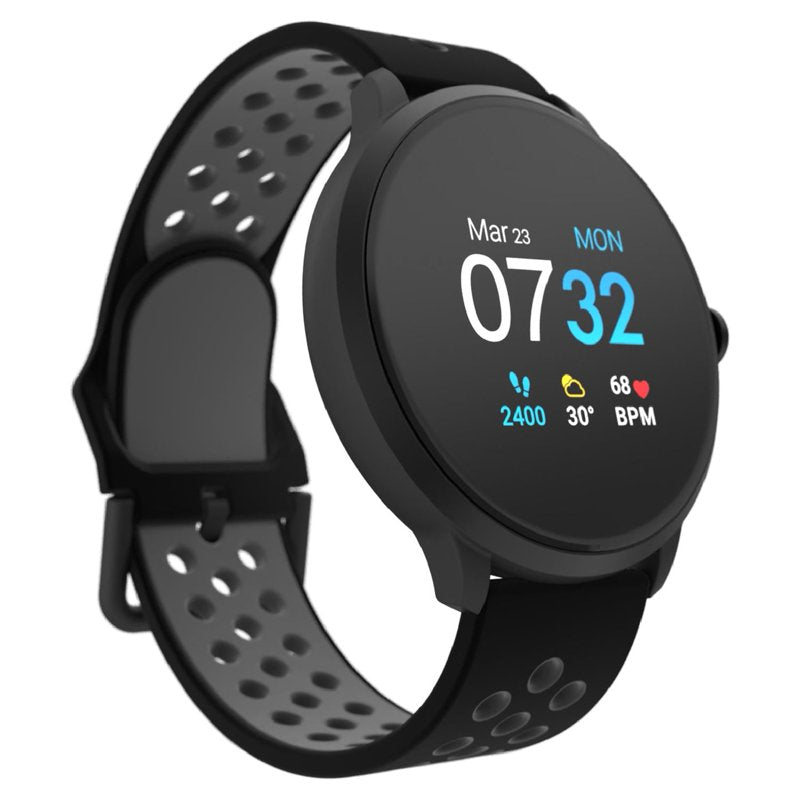 Smart Watch & Fitness Tracker for Women & Men, 43mm Sport Watch with Perforated Strap