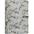 Refillable A5 Flower Embroidered Journal with Pen Loop and Pockets