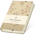 Floral Linen Notebook with Lay Flat Binding - Compact Sketchbook & Journal