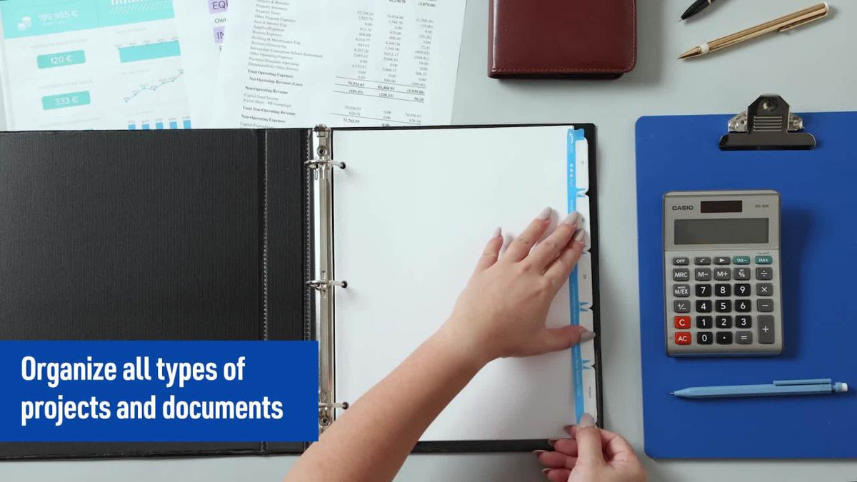 Printable Binder Dividers with Tabs - Customizable 8-Tab Sets, 5 or 2 Pack
