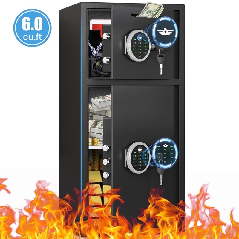 Large Fireproof Digital Safe Box with Deposit Slot Home Security Safe - 6.0 Cu Ft