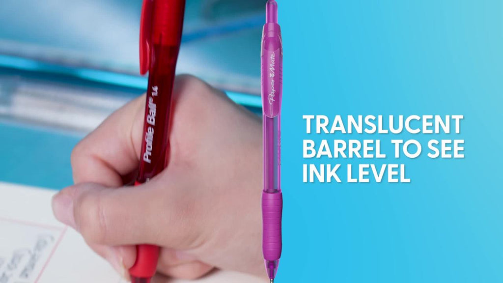 Ballpoint Pens with 1.4mm Bold Tip - Black Ink, 8 Pack