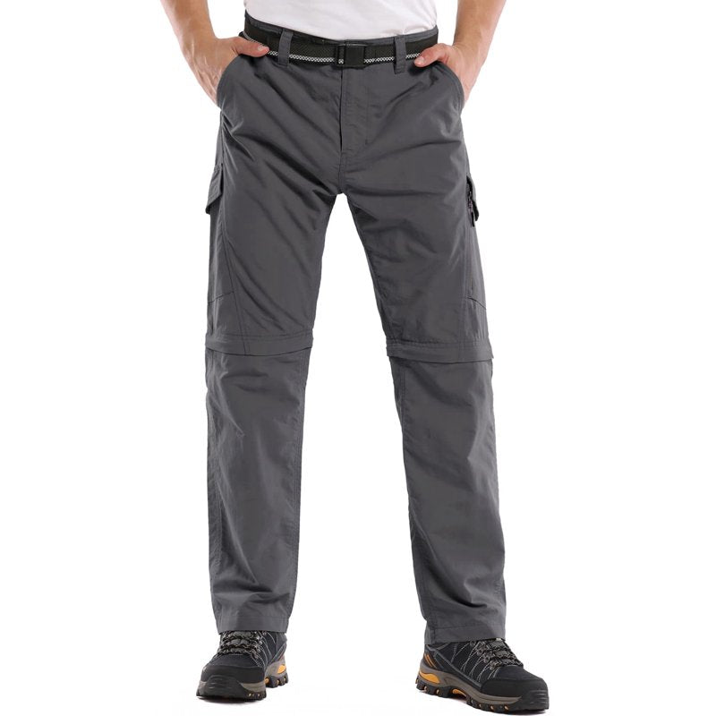 Men's Convertible Hiking Cargo Pants - Quick Dry, Water-Resistant, Multi-Pocket Safari Trousers