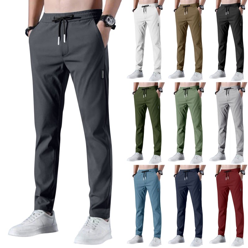 Men's Quick Dry Breathable Golf Pants with Stretch Waist and Pockets