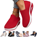 Orthopedic Women's Slip-On Walking Shoes with Arch Support - Lightweight Knit Mesh