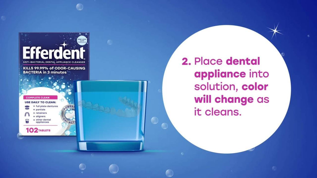 Denture & Retainer Cleaner Tablets Minty Fresh 126 Count