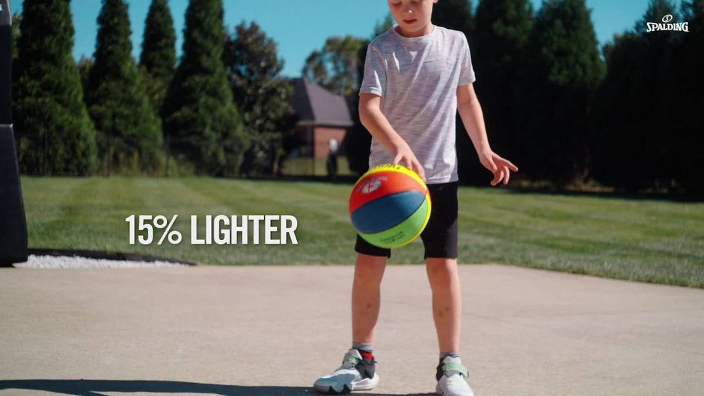 Youth Indoor Outdoor Basketball 27.5 Inch Soft Grip Multi Color Kids Sport Equipment