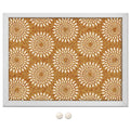 Ohpopsi Catalina Printed Cork Board 17x23.5-In Wall Organizer with White Frame