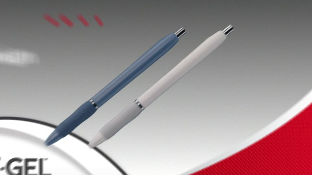 Gel Pens Set - Medium Point 0.7mm Black, Red & Blue Ink - 4 Pack