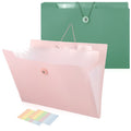 2 Pack Accordion File Organizer with Pockets, Waterproof Document Folders, 8 Expandable Sections, Portable Office & Home Storage