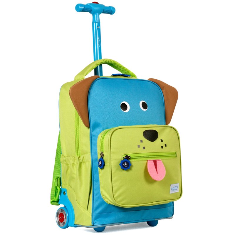 Kids Rolling Backpack for School & Travel - Toddler Suitcase with Wheels