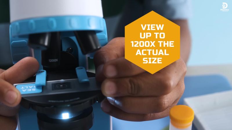 Kids Microscope Set with 1200X Magnification - STEM Science Lab for Children