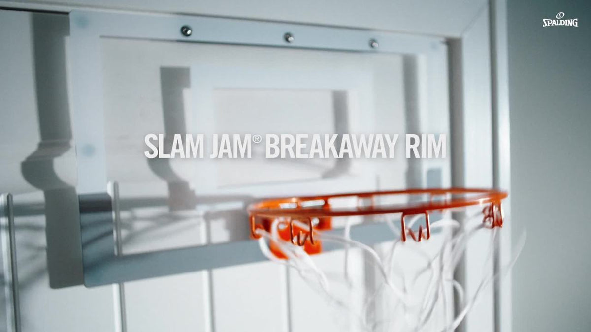 Indoor Over-the-Door Basketball Hoop with Polycarbonate Backboard and 9-Inch Breakaway Rim