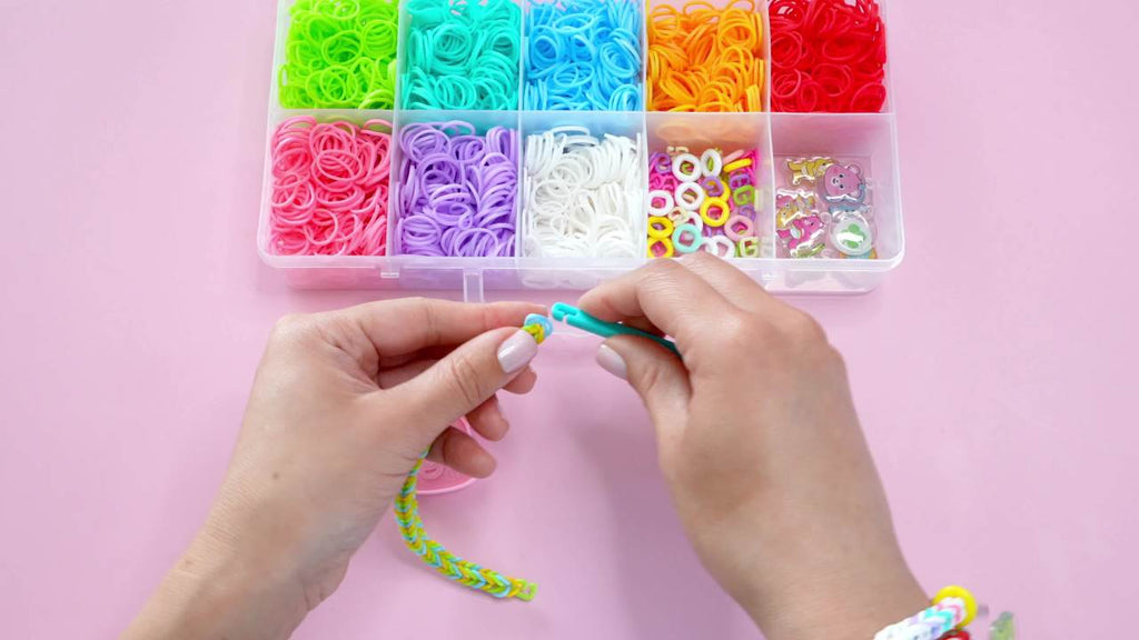 Kids DIY Rainbow Loom Care Bears Bracelet Kit with Charms & Bands