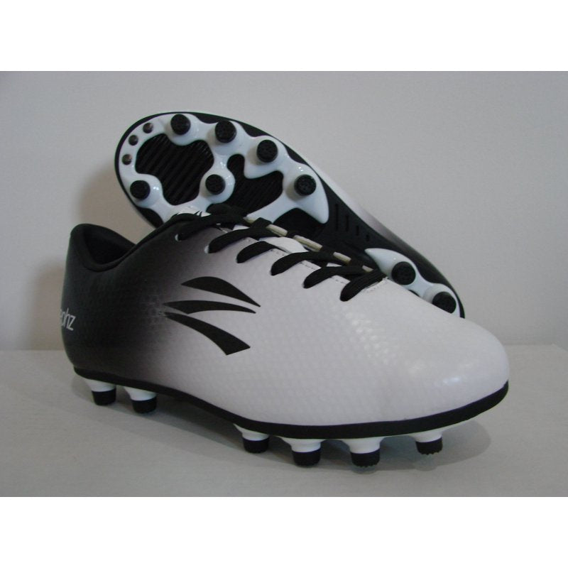 zephzWide Traxx Soccer Cleat White/Black 12EE - EE Width
