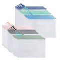 Mesh Zipper Pouch Bags Set - Waterproof A4 File Organizer for Travel School Office