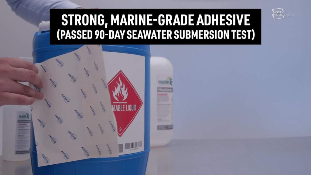 GHS Chemical Labels for Laser Printers Waterproof & Chemical-Resistant 1x2-1/2 Inch 600 Labels